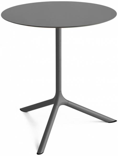 Стол ламинированный обеденный Tripe Maxi антрацит, антрацит Ø800х740 мм