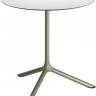 Стол ламинированный обеденный складной Tripe Maxi Folding оливковый, белый Ø800х740 мм