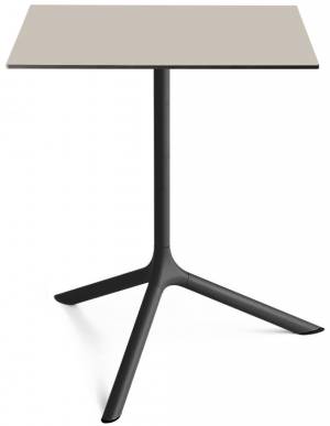 Стол ламинированный обеденный Tripe Maxi черный, тортора 700х700х740 мм