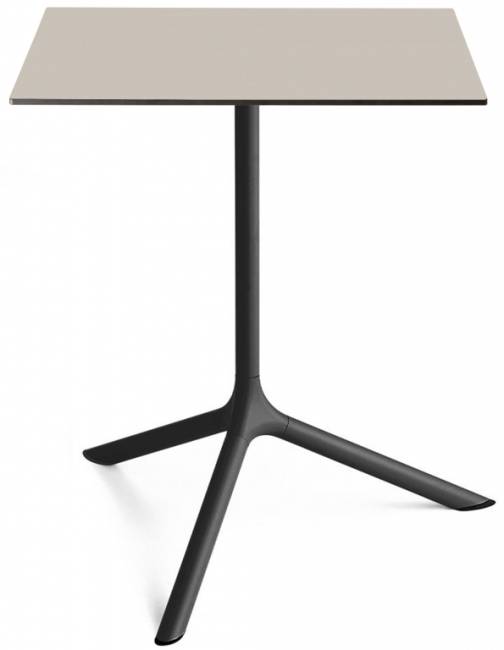 Стол ламинированный обеденный Tripe Maxi черный, тортора 700х700х740 мм