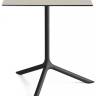 Стол ламинированный обеденный Tripe Maxi черный, тортора 700х700х740 мм