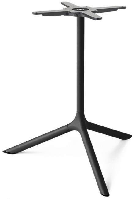 Стол ламинированный обеденный Tripe Maxi черный, тортора 700х700х740 мм