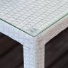 Плетеный стол MILANO, 150 см, белый