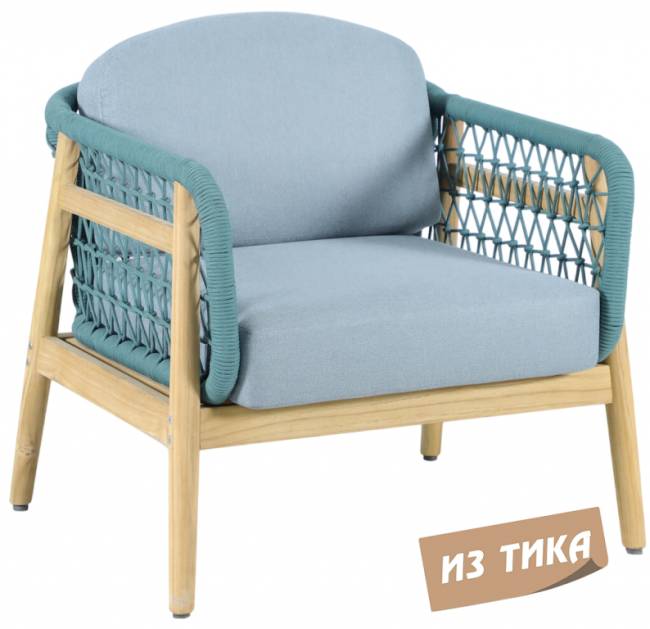 Кресло деревянное с подушками Cambria натуральный, мальмо 71х715х722 мм Кресло деревянное с подушками Cambria натуральный, мальмо 71х715х722 мм