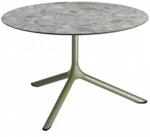 Столик ламинированный кофейный Tripe Maxi оливковый, зернистый Ø800х510 мм