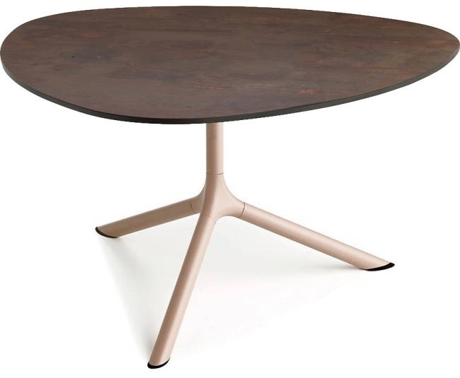 Столик ламинированный кофейный Tripe Maxi тортора, кортен 830х830х510 мм