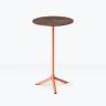 Стол ламинированный барный складной Tripe Folding терракотовый, кортен Ø600х1100 мм