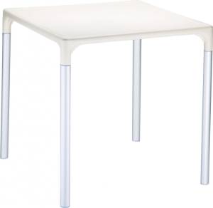 Стол пластиковый Mango Alu бежевый 720х720х720 мм