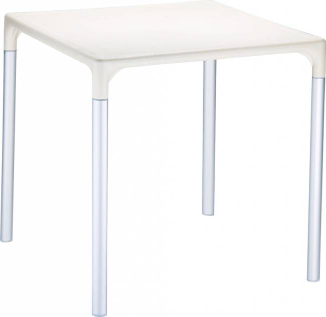 Стол пластиковый Mango Alu бежевый 720х720х720 мм