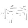 Столик пластиковый журнальный Box Table зеленый 700х500х430 мм