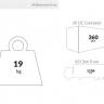 Столик пластиковый журнальный Box Table зеленый 700х500х430 мм