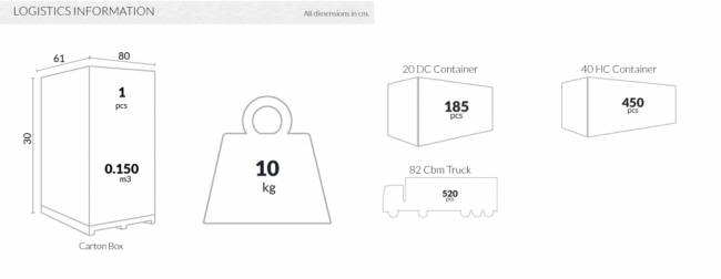 Модуль дополнительный для дивана Monaco Lounge Extension Part коричневый 580х790х790 мм