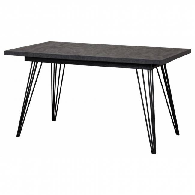 Стол Fusion раздвижной 140-180x90x75см, Уголь, чёрный