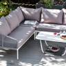 "Канны" модульная угловая лаунж-зона из роупа (веревки), цвет светло-серый
