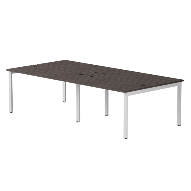 Бенч-система на 4 места Everprof EVO на металлокаркасе 2760х670(1370)x755 Дуб Пасадена/Белый