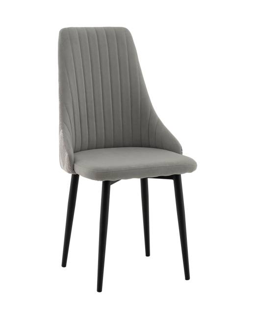 Стул Касаденика велюр серый, спинка гобелен перья