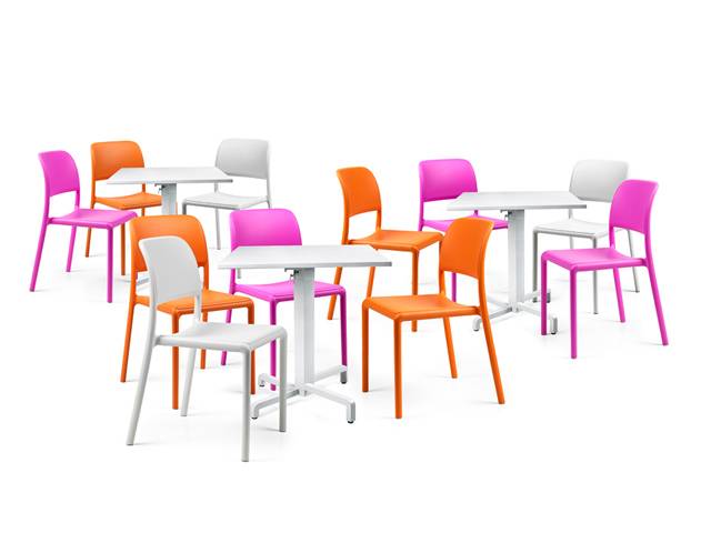 Стул пластиковый Riva Bistrot белый 490х540х830 мм