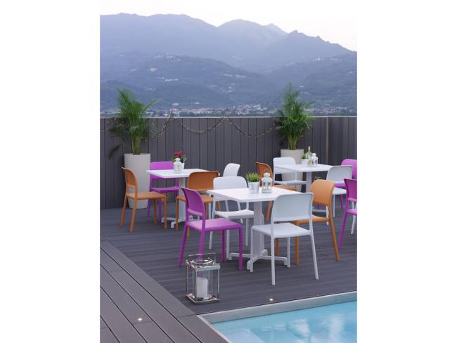 Стул пластиковый Riva Bistrot белый 490х540х830 мм