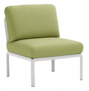 Модуль центральный пластиковый с подушками Komodo Elemento Centrale белый, авокадо 720х780х880 мм