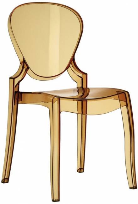 Стул прозрачный Queen янтарный 475х520х900 мм