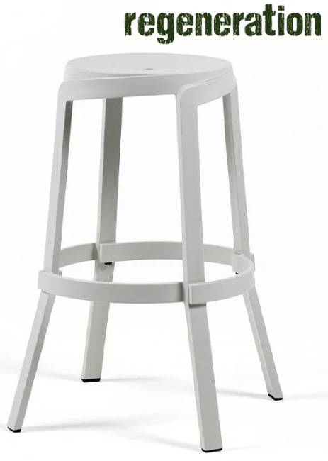 Табурет пластиковый барный Stack Maxi гипс 480х480х765 мм