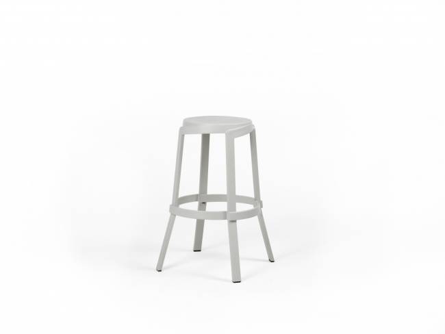 Табурет пластиковый барный Stack Maxi гипс 480х480х765 мм