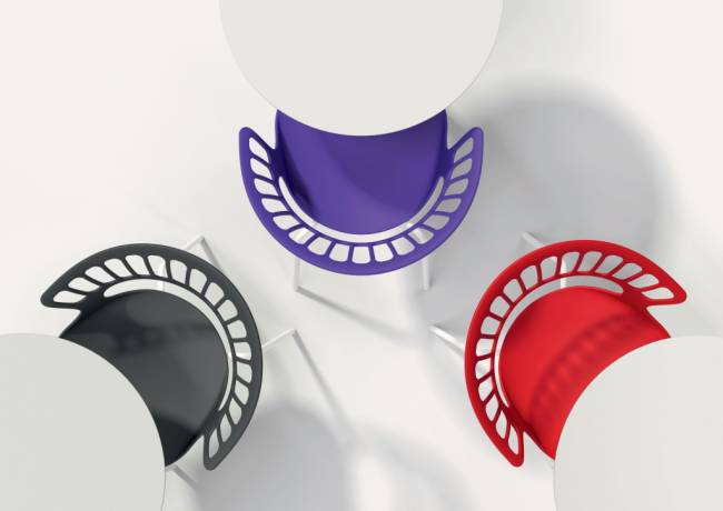 Кресло пластиковое Tiara красный 580х580х800 мм