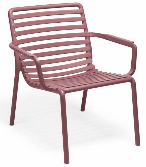 Лаунж-кресло пластиковое Doga Relax марсала 700х755х760 мм