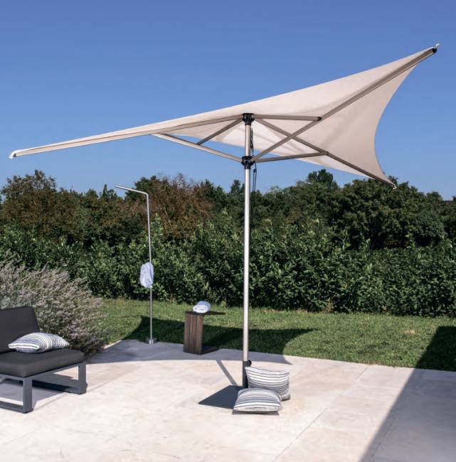 Зонт-парусник 2х2 м Vela Titanium титан, слоновая кость 2000х2000 мм Зонт-парусник 2х2 м Vela Titanium титан, слоновая кость 2000х2000 мм