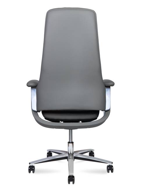 Кресло офисное / Йорк / York / серая кожа / алюминевая база Кресло офисное / Йорк / York / серая кожа / алюминевая база