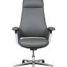 Кресло офисное / Йорк / York / серая кожа / алюминевая база Кресло офисное / Йорк / York / серая кожа / алюминевая база