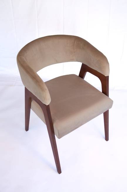 Стул-кресло Бакки орех/ бежевый