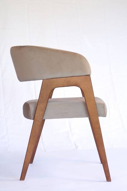 Стул-кресло Бакки орех/ бежевый