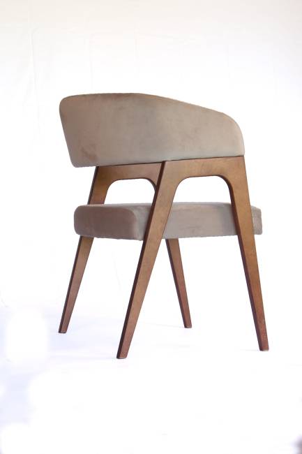 Стул-кресло Бакки орех/ бежевый