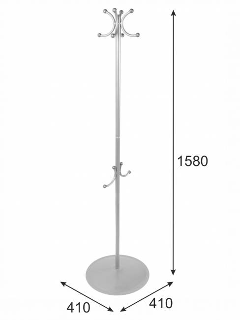 Вешалка напольная Пико 10 металлик