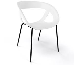 Кресло пластиковое Moema 69 белый 590х540х790 мм