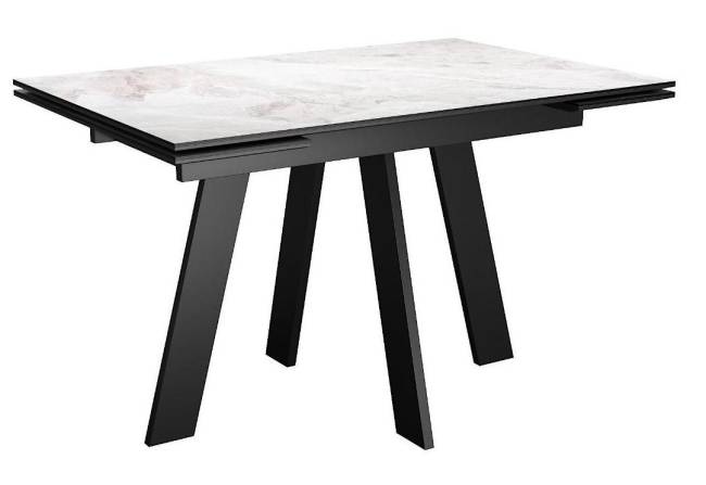 Стол DikLine SKM120 Керамика Italian Grey (глянец серый)/опоры черные Стол DikLine SKM120 Керамика Italian Grey (глянец серый)/опоры черные