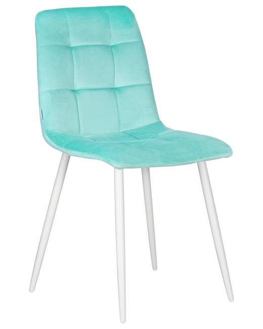 Набор 4 шт Стул обеденный DOBRIN CHILLY, Мятный Holland 50, основание белое