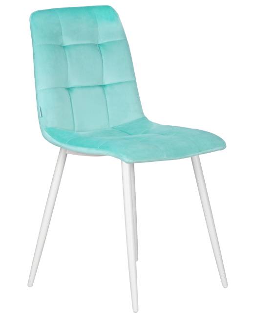 Набор 4 шт Стул обеденный DOBRIN CHILLY, Мятный Holland 50, основание белое