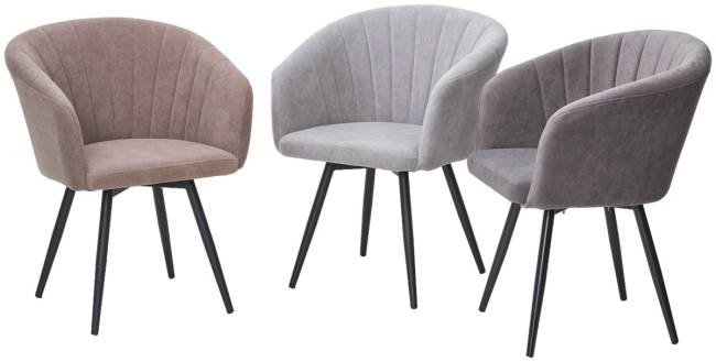 Стул RUNA, 360 град. поворот. B28 Темнор-серый, велюр / черный каркас, М-City