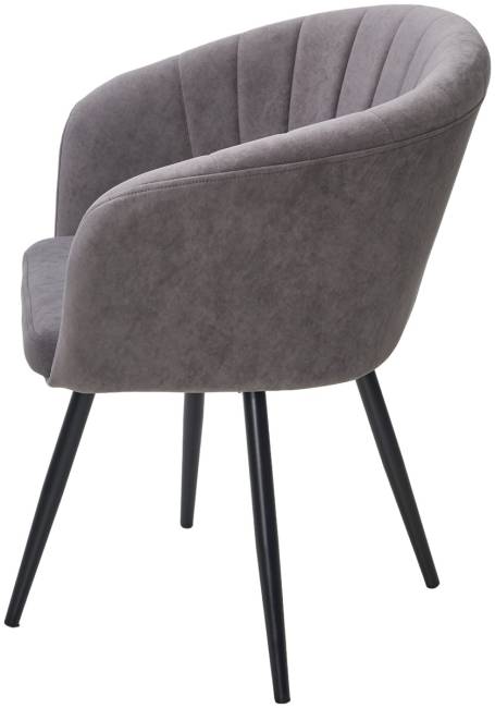 Стул RUNA, 360 град. поворот. B28 Темнор-серый, велюр / черный каркас, М-City