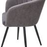 Стул RUNA, 360 град. поворот. B28 Темнор-серый, велюр / черный каркас, М-City