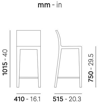 Стул деревянный барный Young венге 410х515х1015 мм Стул деревянный барный Young венге 410х515х1015 мм