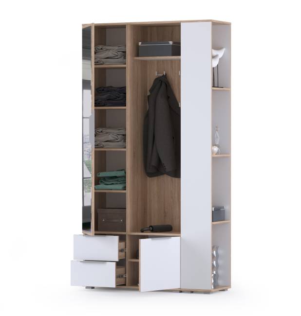 Прихожая Куба № 18 цвет дуб сонома/белый премиум