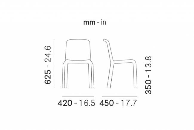 Стул пластиковый детский Snow Junior красный 420х450х625 мм