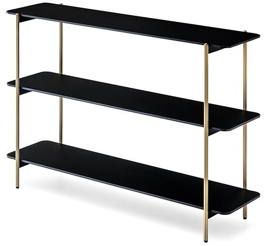 Стеллаж книжный Blume System античная латунь, черный 1290х360х885 мм