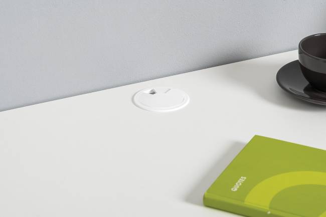 Уголок для учёбы двух школьников Торонто цвет белый шагрень/стальной серый