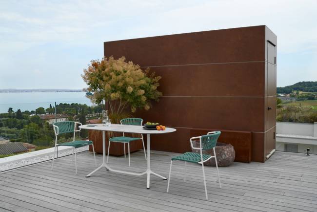 Подстолье двойное металлическое складное Tripe Double Folding белый 1140х540х730 мм