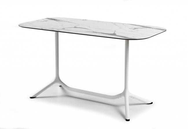 Подстолье двойное металлическое складное Tripe Double Folding белый 1140х540х730 мм