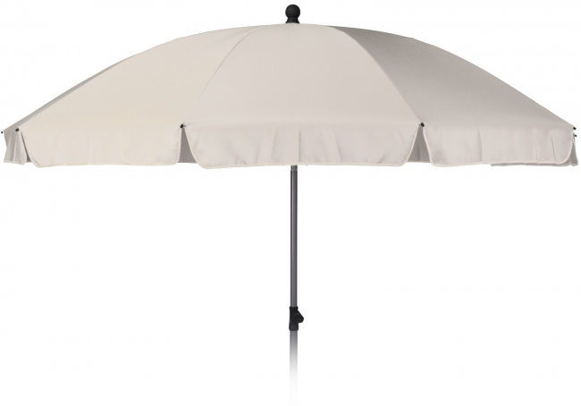 Зонт пляжный, д.250 см, купол полиэстер, стойка цинк, с пластиковыми элементами, цвет кремовый